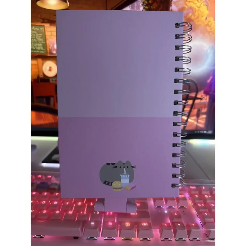 Pusheen Pink Notebook Yum Fries Squishy 3D Cover 160 Lined Pages 2025 Spiral